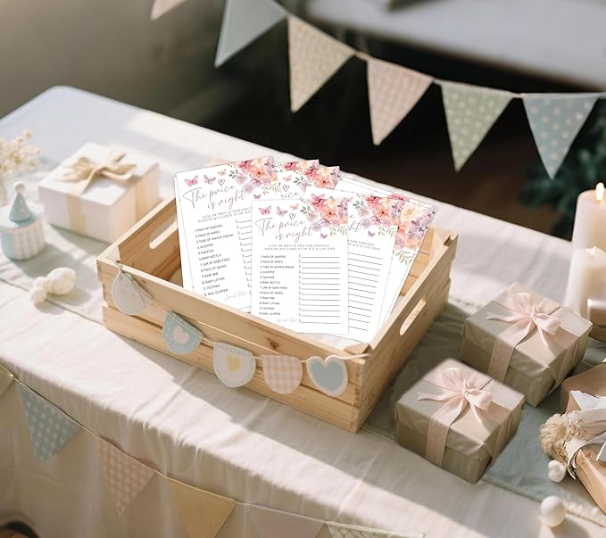 Baby in Bloom Baby Shower Games, Floral The Price is Right Game for 30 Guests with Game Cards, Gender Reveal, Baby Shower Supplies & Decorations (DV21)