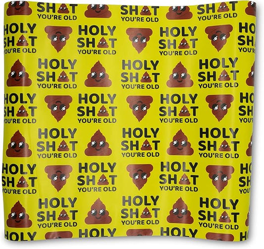 GOOFBALLS Hilarious Wrapping Paper Roll – Funny Gift Wrap for Birthdays, Holidays, White Elephant, Gag Gifts - Holy Shit