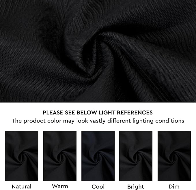Encasa XO Table Runner 13"x104" Long | Cotton Canvas Fabric | Jet Black Solid Color | Machine Washable & Durable
