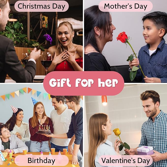 Yamonic Rose Gifts for Women, Mothers Day Rose Flowers Gifts for Mom, Real Flower Birthday Gifts for Women,Grandma,Girlfriend,Christmas,Valentine's Day,Anniversary,Preserved Flowers for Delivery Prime