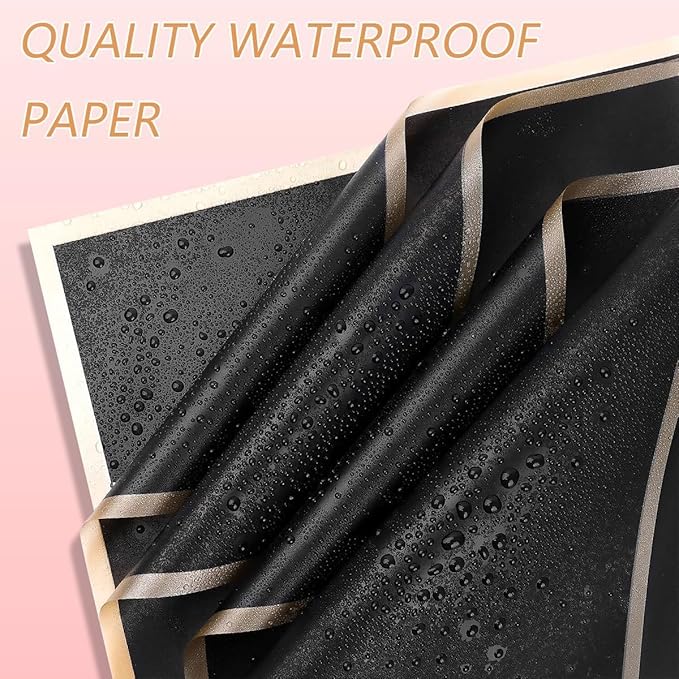 Majreey Floral Wrapping Paper Kit, 60Sheet Waterproof Floral Paper, 3Rolls Ribbon for Flower Bouquet, 2Rolls Transparent Tape,100Pcs Flower Pins, 48Pcs 3D Butterflies, 9Pcs Crowns 3 Floral Foam Blocks