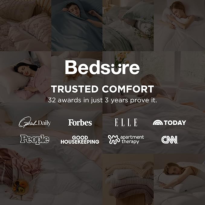 Bedsure Grayish Purple Duvet Cover Twin/Twin XL Size - 2 Pieces Prewashed Cotton-Like Extra Soft Bedding Set, Includes 1 Twin Duvet Cover 68x90 Inches with Zipper Closure & 1 Pillow Sham, No Comforter