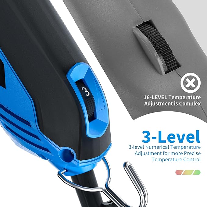 250W AC Rotatable Electric Hot Knife, 6 Blades Foam Cutter Cutting Tool Kit, Full-body Air Cooling System Foam Cutter with Heavy-Duty Case for EPP, EPS, XPS, EVA, EPE, PU, KT Board, Sponge