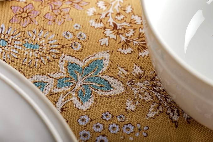 Maison d' Hermine Table Cloth Rectangle Table 100% Cotton 60 x 108 Inches Tablecloth Reusable Decorative Everyday Use for Dining Room, Farmhouse, Home Party, Festive & Wedding Spring Summer - Marquise