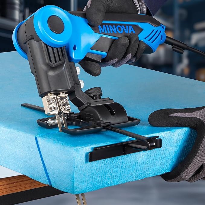 250W AC Rotatable Electric Hot Knife Foam Cutter Styrofoam Cutting Tool Kit Air Cooled Hot Knife Cutter Foam Cutting Tool Kit with Heavy-Duty Case