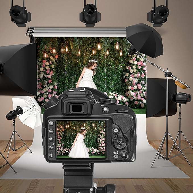 Baocicco Green Floral Wall Backdrops 10x6.5ft Outdoor Outside Wedding Background Bridal Shower Bride to Be Party Decorations Kids Adults Portraits Birthday Anniversary Banner Backdrop Photo Props
