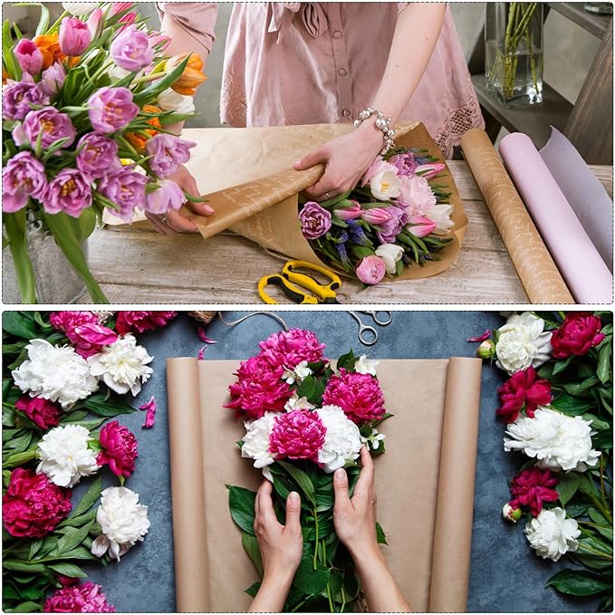 MECCANIXITY Flower Wrapping Paper Waterproof Floral Wrap Plaid Lake Blue Gift Packaging 22.8 x 22.8 Inch Used for DIY Crafts Bouquet Packaging 10 Pcs