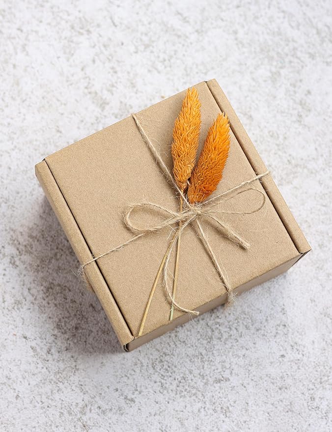 DIY Dried Flower Set, Bulk Dried Flowers,Autumn Decoration, DIY Bouquet Set, Door Hanging Wreath, Desktop Decorations Mini Dried Flowers (Orange)