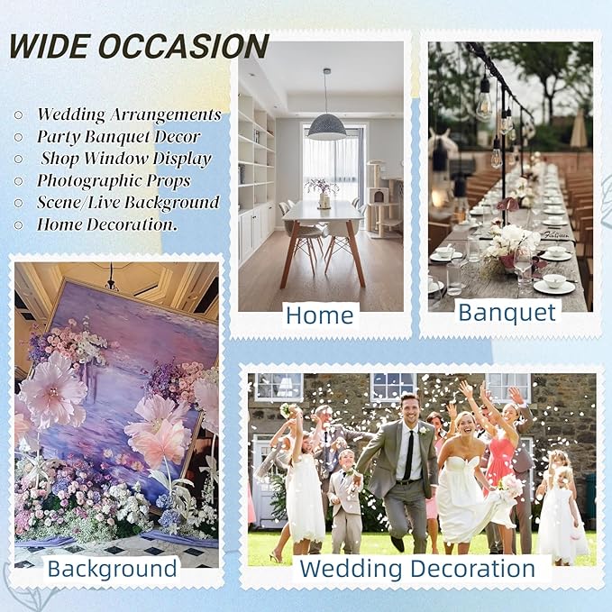 Wedding Decorations for Reception, 5.58 ft Huge Artificial Silk Flower Decoration, Wedding Arrangements, Birthday Party Banquet Background Decor, Shop Window Display (S Red)