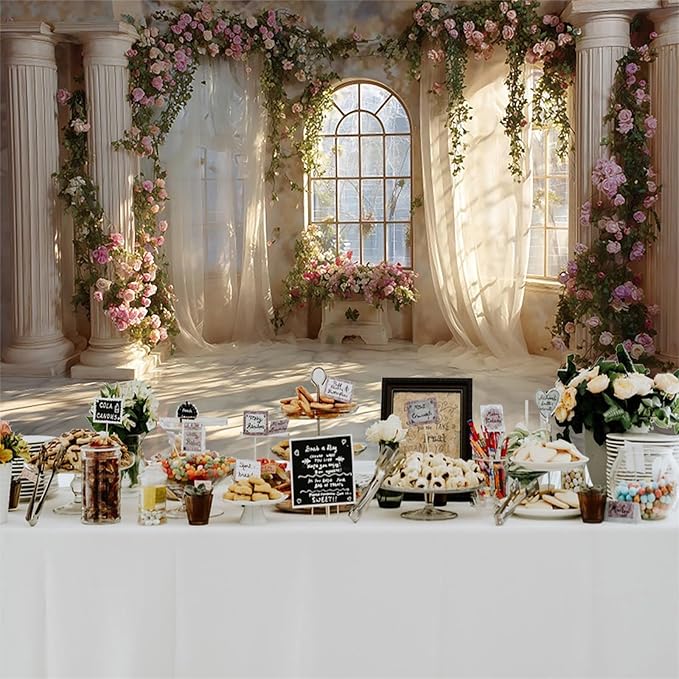 Baocicco Fantasy Castle Backdrops for Wedding 9x6ft Princess Boudoir House Backdrop Windowsills Roman Column Photography Background Bridal Shower Baby Shower Birthday Banner Backdrop