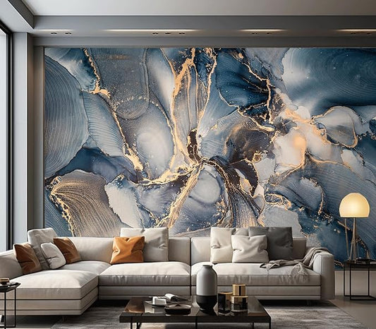 Cliouar-Shining Golden Texture imitating Marble Cutting Peel and Stick 90" x 67"