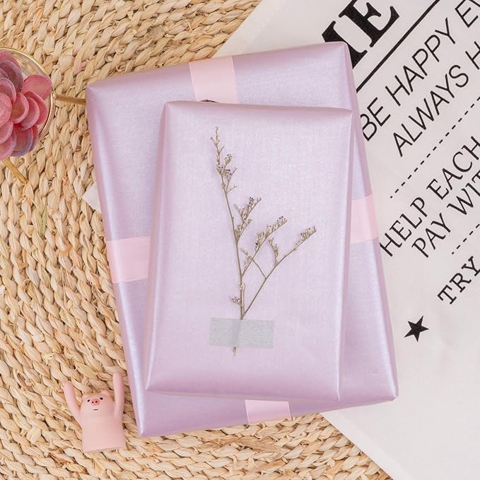 RUSPEPA Purple Matte Wrapping Paper - 81.5 Sq Ft - Solid Color Pearly - Lustre Paper Perfect for Wedding,Birthday,Christmas,Baby Shower - 30 inches x 32.8 feet