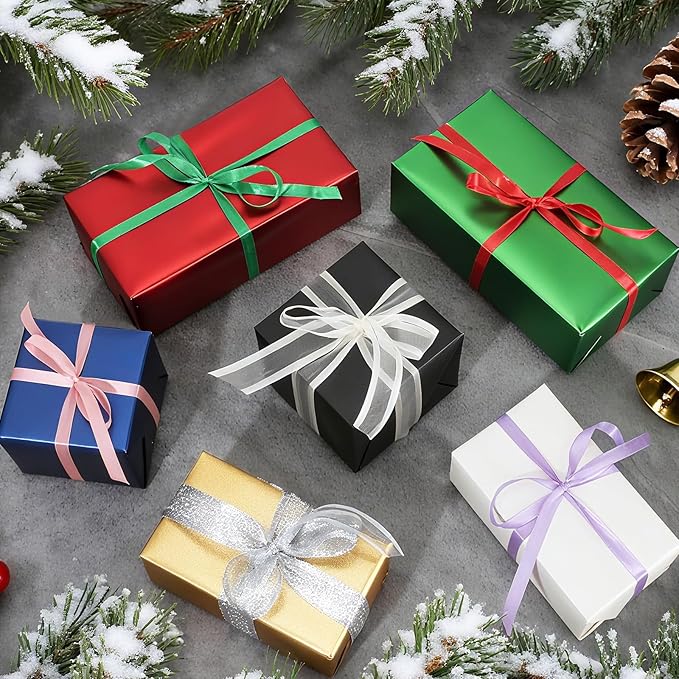 Black Wrapping Paper, 30inch x 33ft Matte Solid Color Metallic Wrapping Paper, Gift Wrapping Paper Roll for Graduation Gifts, Father's Day, Halloween, Birthday, Christmas, Wedding, DIY Invitations