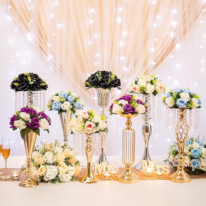 Flower Centerpieces for Wedding Tables: Wedding Table Decorations Blue & White Flower Balls Centerpieces for Engagement Cerebration Party Center Pieces 6 Packs