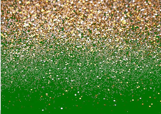 8x6ft Green and Gold Backdrop Golden Spots Backdrop for Photography Vintage Astract Background for Family Birthday Party Newborn Studio Props