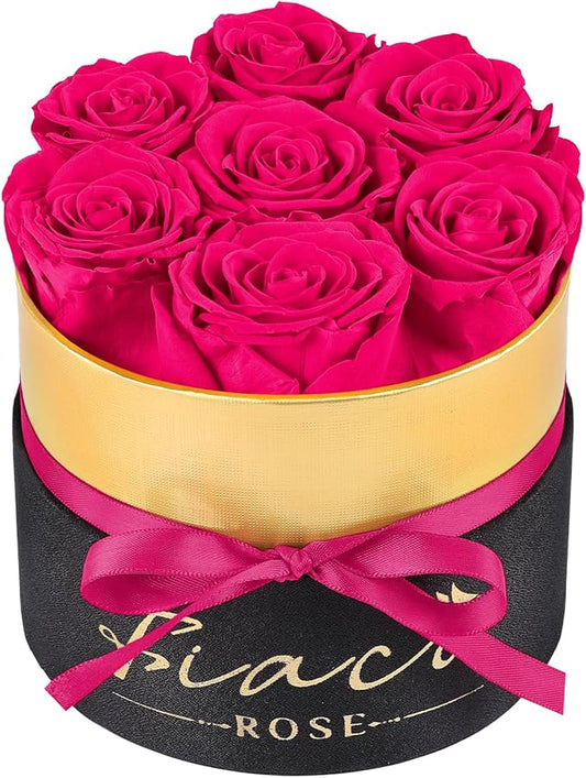 FIACO Gifts for Women Preserved Flowers in a Box-7 Forever Real Rose Flowers for Delivery Prime Birthday Gifts for Mom Grandma Wife Girlfriend Sister Fresh Flowers Eternal Rose