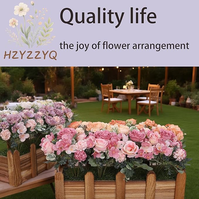 4 Pack Artificial Peony Flowers, Silk Peonies Flowers Fake Peonies Artificial Flowers Peonies Hydrangea Bouquet for Centerpiece Table Wedding Party Home Decor(Rose + Pink)