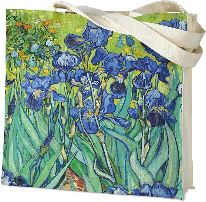 AUSVKAI Canvas Tote Bag Aesthetic for Women, Cute Reusable Bags with Pockets & Snaps for Beach Shopping College Gym Grocery