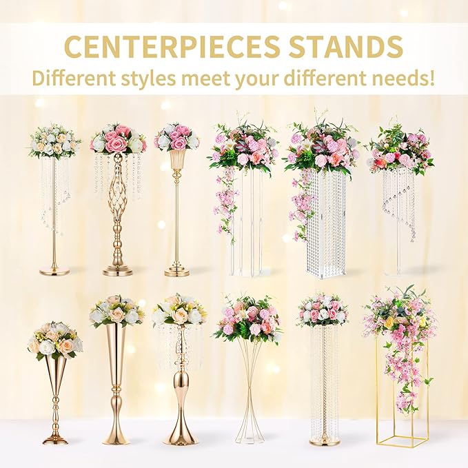 NUPTIO Artificial Flower Centrepieces for Tables - 10 Pcs Burgundy & Dusty Rose & Creamy White Fake Flowers Roses Balls 9.5in Diam - Silk Faux Rose Arrangement for Wedding Party Table Decor
