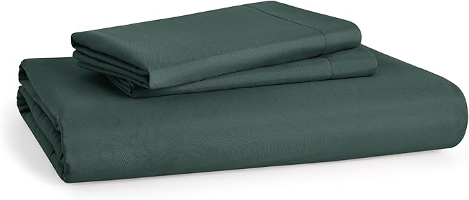 Bedsure Duvet Cover King Size - Soft Double Brushed Bedding Set for Kids & Adults, Zipper Closure, 3 Pieces, Includes 1 Duvet Cover (104"x90") & 2 Pillow Shams, NO Comforter, Forest Green
