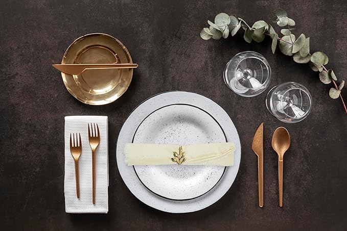 ACCENTHOME Cream Cotton Linen Napkin Set of 6 18x18 inch Dinner Napkins - Washable Soft Premium Hotel Quality Reusable Napkins Perfect Table Napkins for Family Dinners, Weddings & Everyday Use