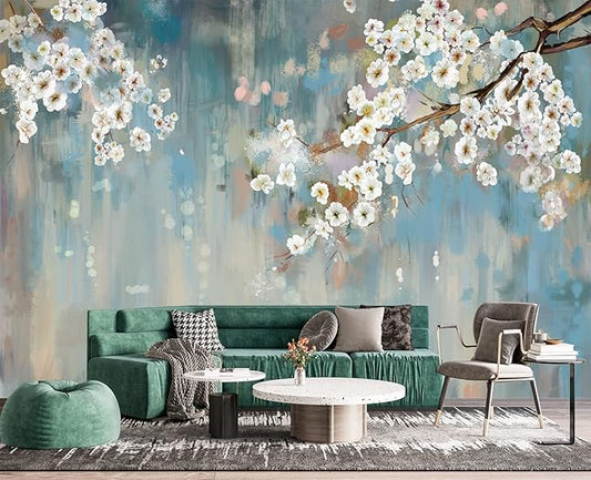 mangnolia Chinoiserie Wallpaper Wall Mural Wallpaper for Bedroom 137" x 100"