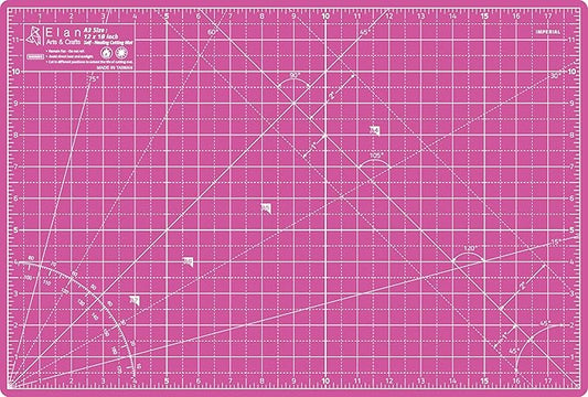 Elan Cutting Mat A3 Pink & Purple, Self Healing Cutting Mat 12x18 Inch, 5-Ply Craft Board Pink, Hobby Board for Crafts 12x18 Inch