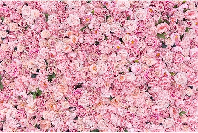 Roses Flowers Backdrop Valentine's Day Pink Rose Photography Background Floral Red Rose Backdrop for Birthday Wedding Baby Shower Anniversary for Various Floral Roses Backdrops Adults Props 8x6ft