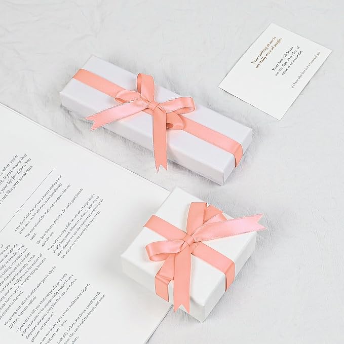 Peach Satin Ribbon, Double Faced 1/2 Inch X 25 Yards, Premium Polyester Satin Ribbon for Gift Wrapping, Crafts, Wedding Party Decor