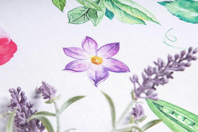 Maison d' Hermine Table Cloth Rectangle Table 100% Cotton 54 x 72 Inches Tablecloth Reusable Decorative Everyday Use for Dining Room, Farmhouse, Home, Party, Festive & Wedding Spring Summer - Giverny