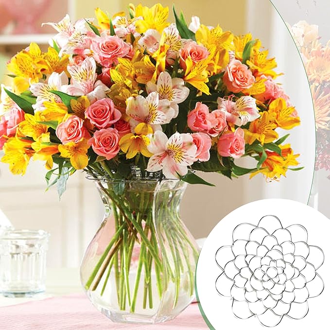 Flower Arrangement Holder Stainless Steel, Wire Flower Arranging Tool Flower Grid Flower Frog Wire Arranger for Vase Floral Stems Bouquets Plant Fixation (6inch) (1 PCS)