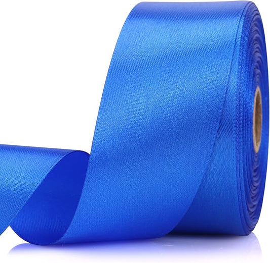1-1/2 Inch 30 Yards Blue Solid Satin Ribbon for Gift Wrapping,Craft Floral Bouquets,Wedding Party,Timeless Flower,Decoration Floral Hair,Balloons