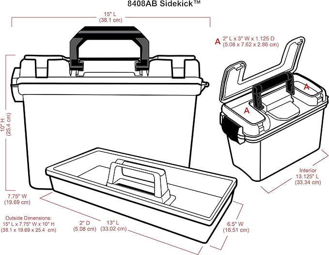 ArtBin 8408AB Sidekick Carrying Case, Portable Art & Craft Organizer with Handle, [1] Plastic Storage Case, Translucent, 8408AB