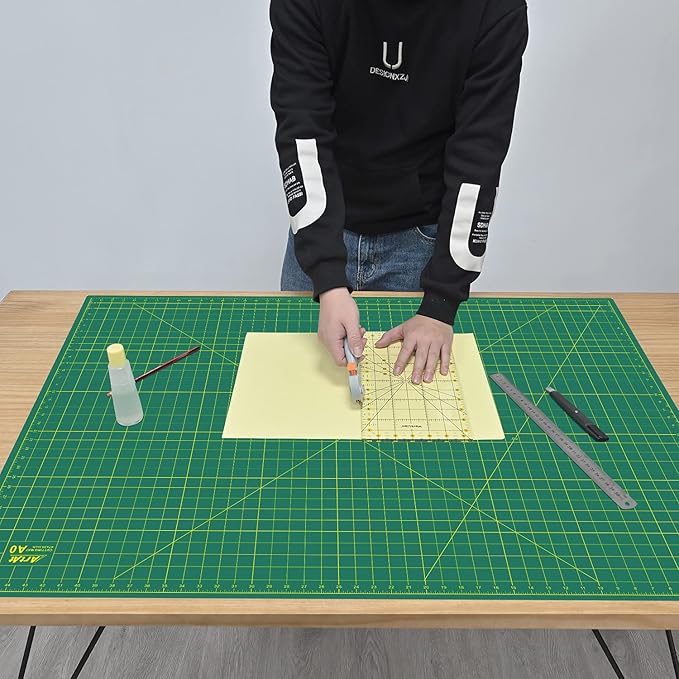 ArtAt Self Healing Cutting Mat: 48″x 36″ Green Double Sided PVC Non-Slip 5 Layers Craft Mat for Maximum Healing - Great for Sewing & Quilting & Scrapbooking and Craft & Art Projects…