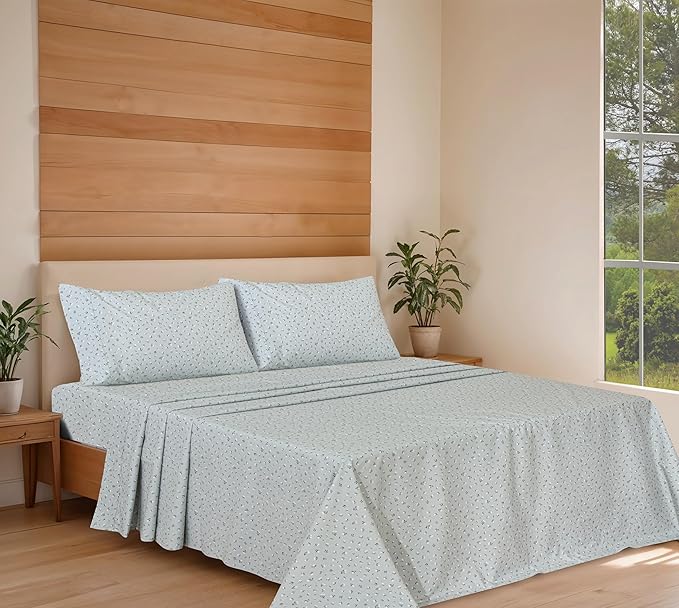 RUVANTI 100% Organic Cotton Sheets King Size, Percale Weave, GOTS Certified, 4-Piece Set, Deep Pocket 15", Crisp & Breathable, Soft Durable Bedding, Sábanas Algodón Orgánico – Bud Club