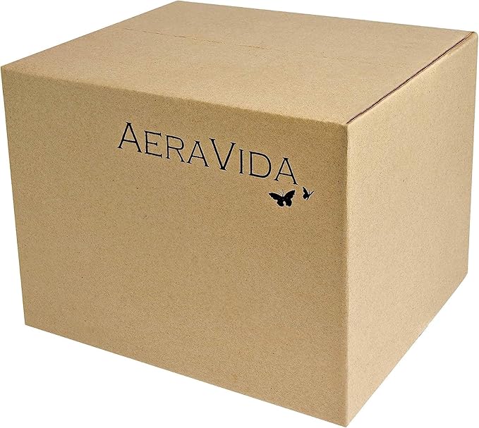 Aeravida 6-inch Artistic Grain Pattern Natural Mango Tree Wood Flower Vase | Mango Tree Wood Flower Vase | Handmade Home Office Table Vase| Flower Vases Decorative for Living Room (1PCS)