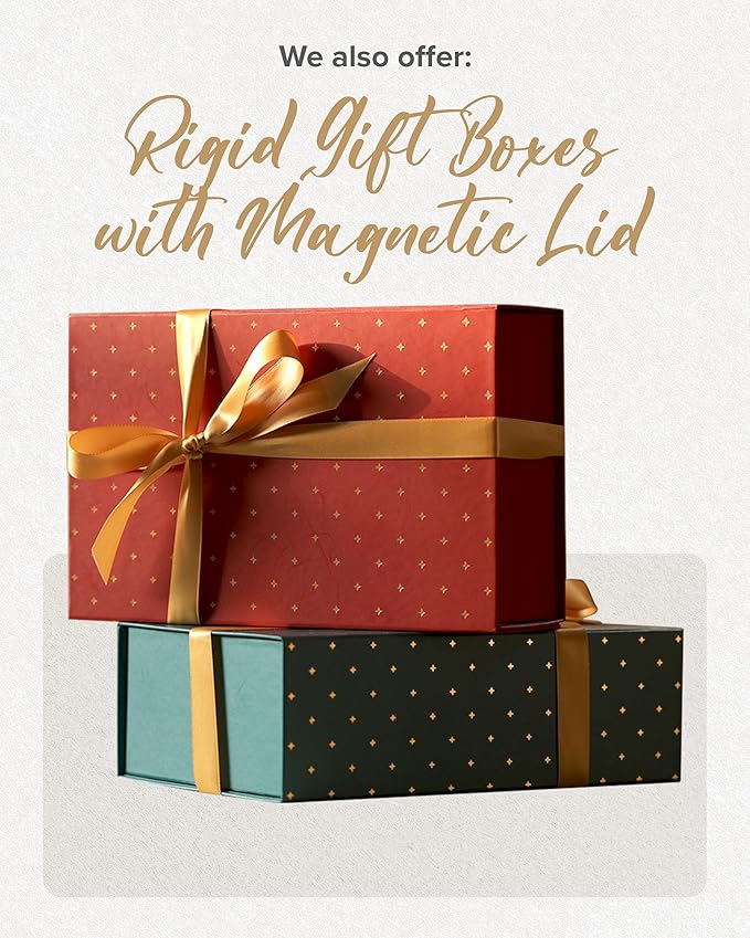 HummingBox Pink Gift Box Set of 16 - Gift Boxes for Presents & gifting on weddings, birthdays & more - Easy to Assemble Pink Gift Boxes With Lids & Ribbon Closure - Decorative Boxes With Lids