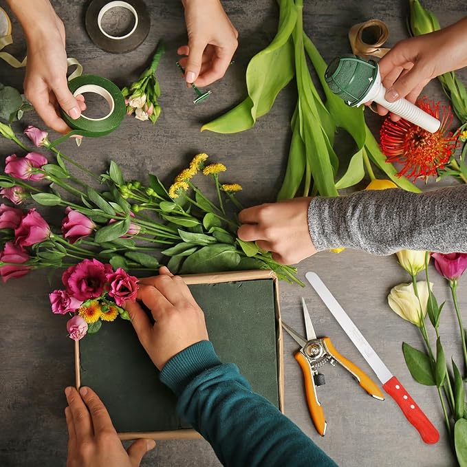 PATIKIL Floral Foam Knife, 2 Pcs 37.5 x 3.1CM, 42.5 x 3.1CM Florist Professional Cutting Knife for Flower Foam Block Cake, Wooden Handle