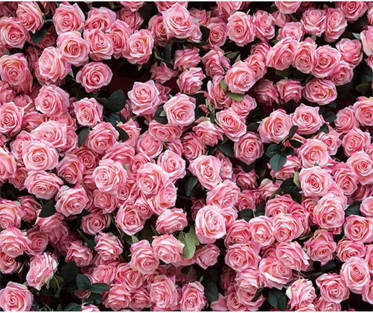 5x3ft Floral Backdrop for Party Photoshoot Pink Rose Flowers Wedding Birthday Bridal Shower Flower Wall Decorations Photography Background
