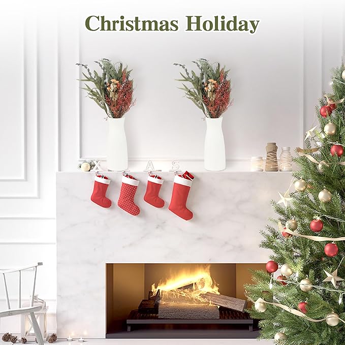 YZXZM Real Flower Bouquet for Christmas Decorations with Dried Pine Branches & Flowers, 17 Inch