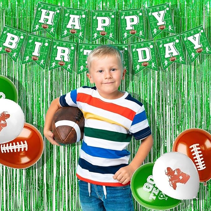 BRAVESHINE Green Metallic Tinsel Foil Fringe Curtains - 2 Pack 3.2 x 8.2 ft Metallic Photo Backdrop for Graduates-Theme/St Patricks Day/Hawaiian/Luau/Dinosaur/Jungle-Theme/Christmas Party Decorations