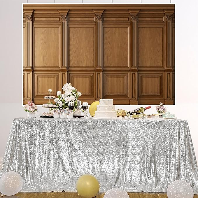 AOFOTO Vintage Room Inside Backdrop Classic French Frame Light Brown Walls Photo Background for Wedding Bridal Shower Party Banner Home Headboard Decor Wall Photo Studio Booth Props 5x3ft