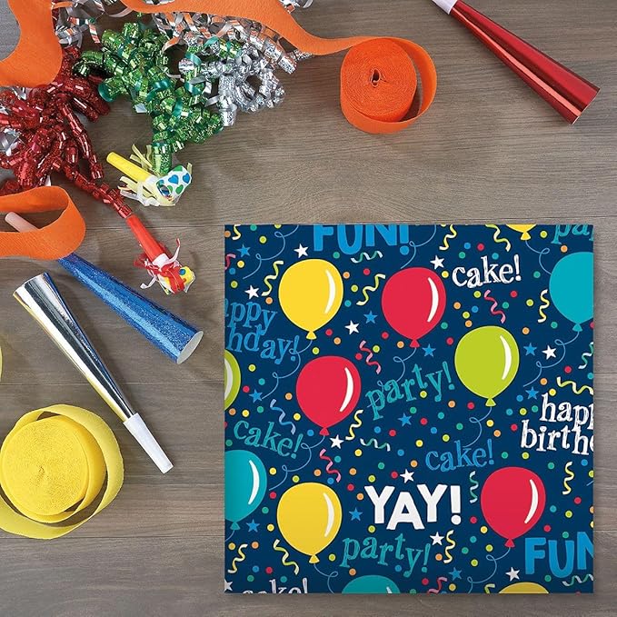 Current It's My Party Jumbo Rolled Gift Wrap - Premium Semi-Gloss 23-Inch x 32-Foot Wrapping Paper Roll, 61 Square Feet Total