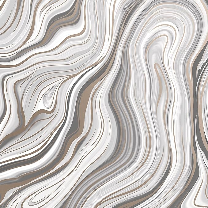 Jillson Roberts Bulk Gift Wrap, Everyday Gift Wrapping Supplies, Marbelized Silver, 1/2 Ream 417 feet x 30 inches