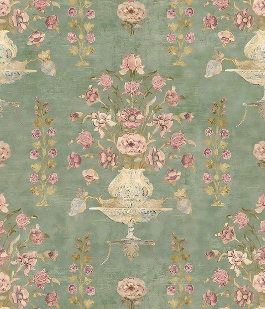 Orainege Vintage Floral Wallpaper Peel and Stick Wallpaper Removable Modern Contact Paper 16.9inx196.8in Self Adhesive Wall Paper for Bedroom Bathroom Shelf Liner Decor Papel Tapiz para Pared