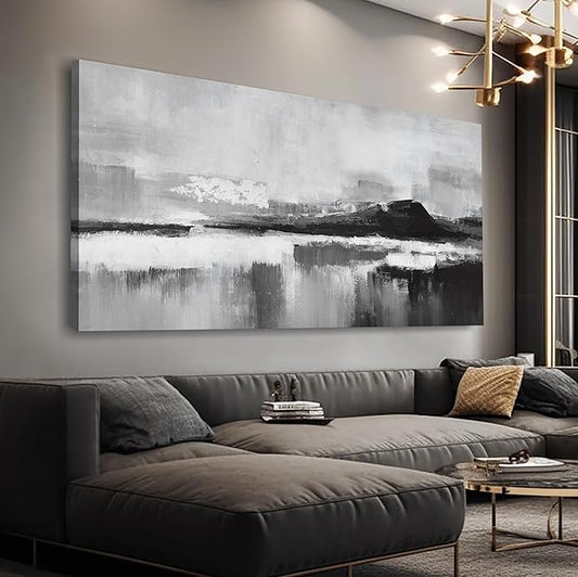 Black and White Abstract Canvas Wall Art Decor Modern Wall Decorations Home paintings Decor Wall Art Prints Artwork for Living Room Bedroom Kitchen Office Decor 20" × 40"