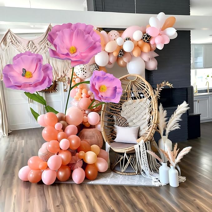 5.8 Ft Giant Artificial Flowers for Decoration,Large EVA Flower Decor,Wedding Arrangements, Birthday Party Banquet Background,Hotel,Office,Window Display(Purple)