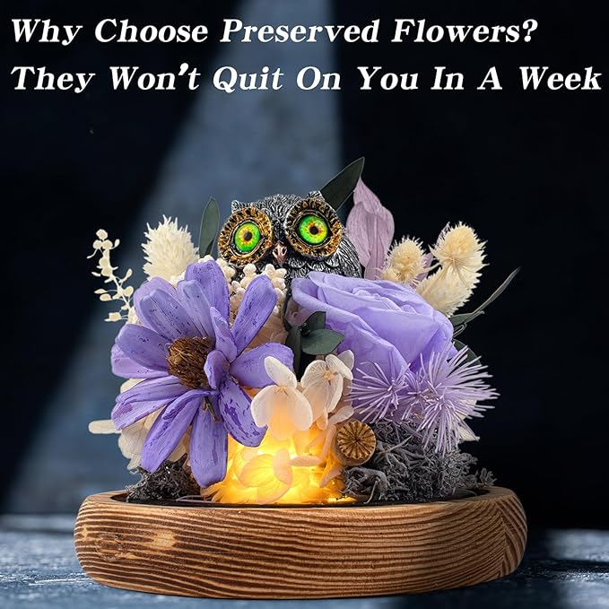 Preserved Roses & Fresh Flowers Bouquet – Gift for Women, Roses That Last Forever, Flowers for Delivery Prime, Birthday, Mother’s Day & Christmas