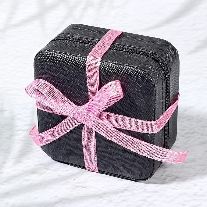 Pink and Silver Glitter Ribbon, 3/8 Inch x 24 Yards Long Sparkly Metallic Fabric Ribbons for Christmas Decorations, Gift Wrapping, Floral Bouquets Birthday, Wedding Party and DIY Crafts