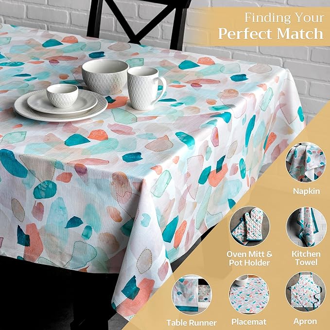 Maison d' Hermine Table Cloth Rectangle Table 100% Cotton 54 x 72 Inches Tablecloth Reusable Decorative for Dining Room, Farmhouse, Home, Party, Festive & Wedding Spring Summer - Summer Picnic